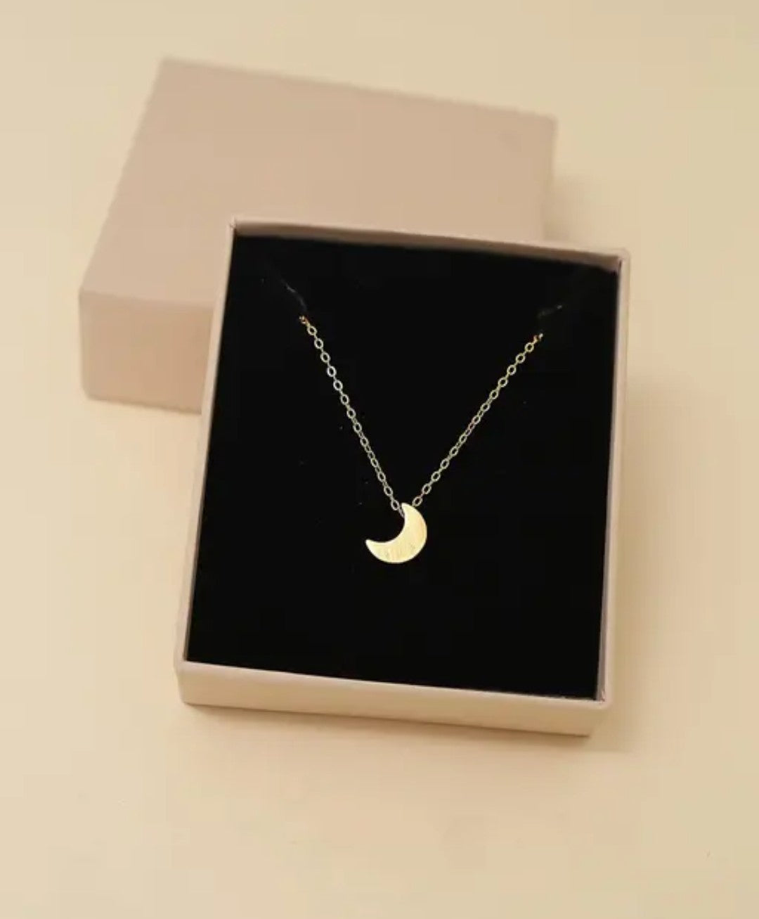 Moon Symbol Pendant | Stylish Shimmering Necklace for Girls